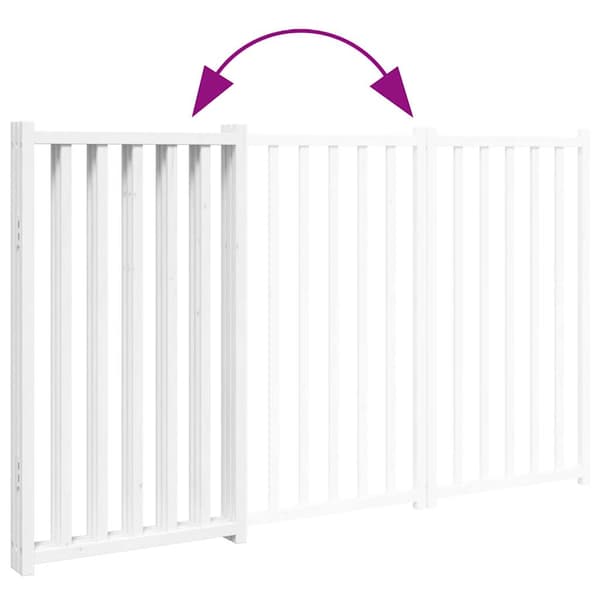 vidaXL Hopfällbar säkerhetsgrind för hundar, 3 paneler, 150 cm