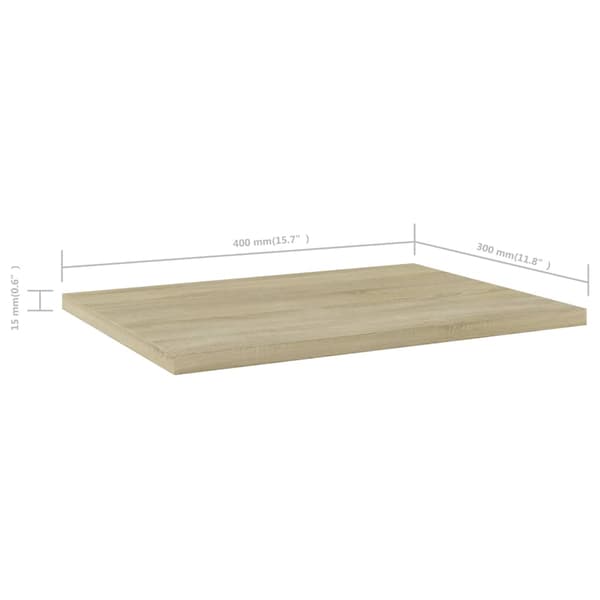 vidaXL bogreoler, 4 stk., Sonoma eg, 40x30x1,5 cm, spånplade