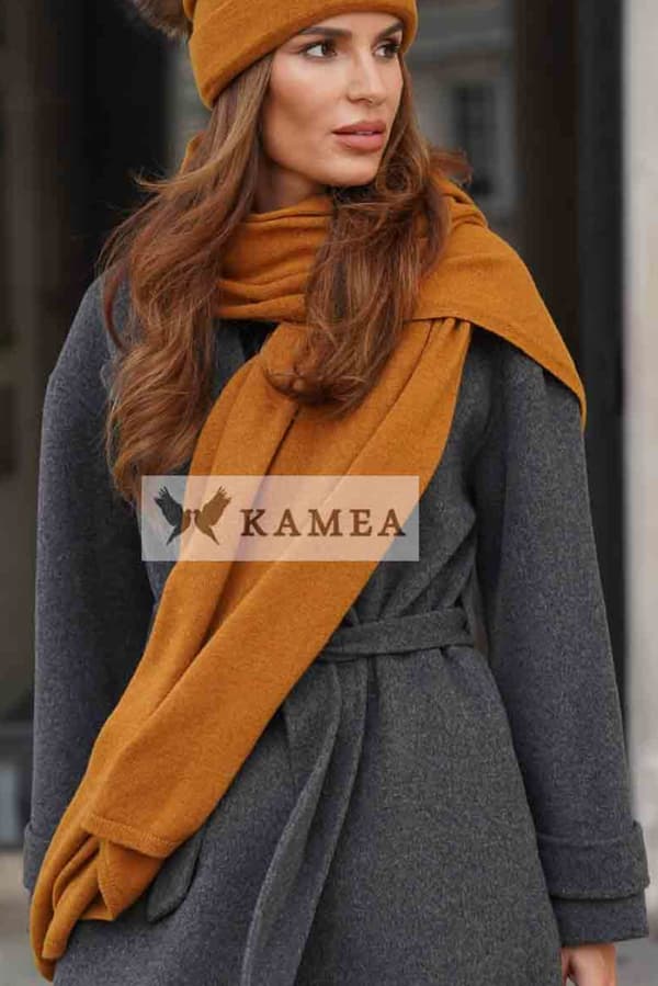 SCARF*01 dam vinterull senapsfärgad