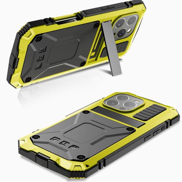 Pansret cover til iPhone 16 Pro, R-JUST, gul