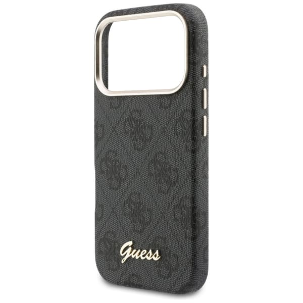 Guess 4G Script MagSafe -suojakuori iPhone 17 Prolle, musta