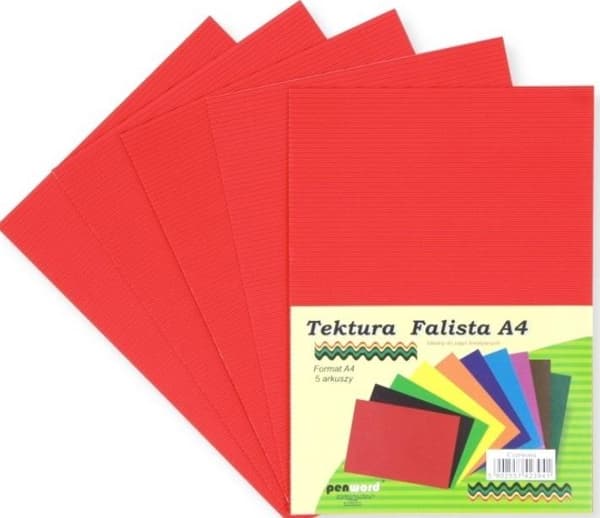 A4 punainen aaltopahvi 5 kpl