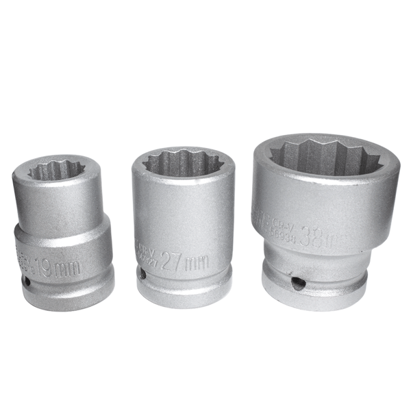 Krafthylsa 3/4" 19 mm 12-kant
