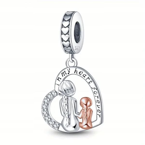 Charm-hänge Silver S925 Mor Dotter Mors Dag-present