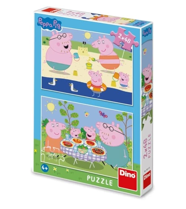Peppa Pig på semester 2x48 pussel