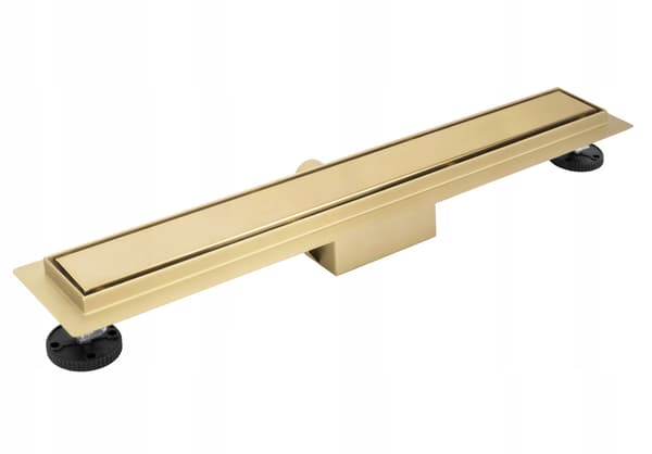Neox borstad guld lång linjär duschbrunn 50cm