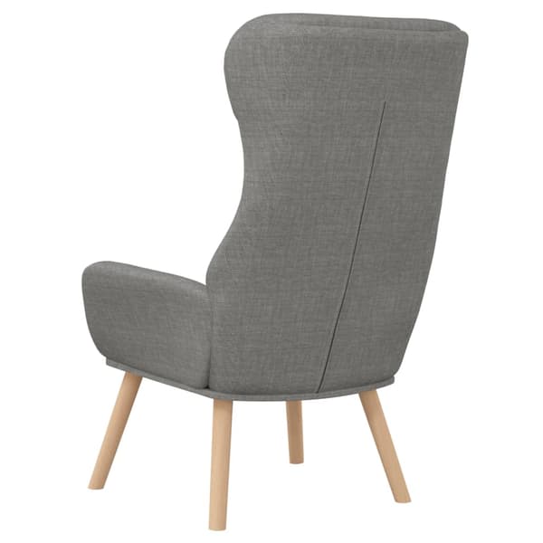 vidaXL Nojatuoli, vaaleanharmaa, kangasverhoilu