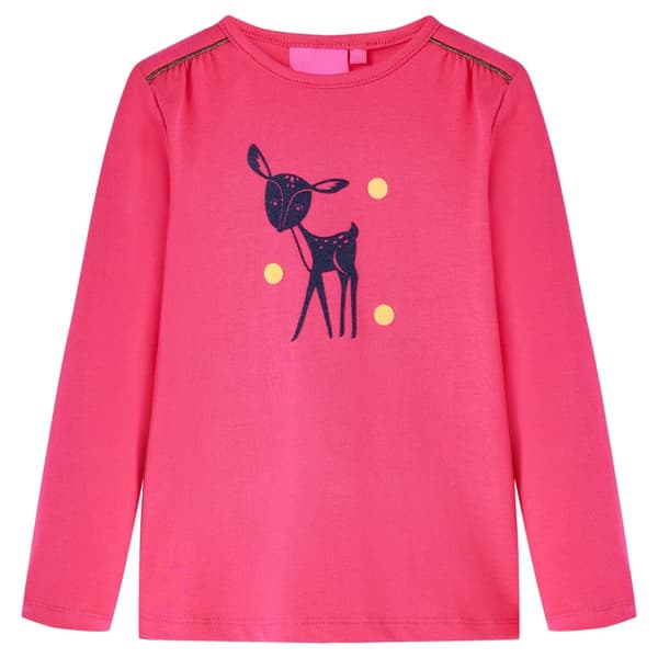 Børne langærmet T-shirt, lyserød, 128