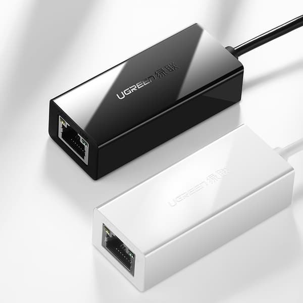 Eksternt LAN-netværkskort RJ45 - USB 2.0 100 Mbps - sort