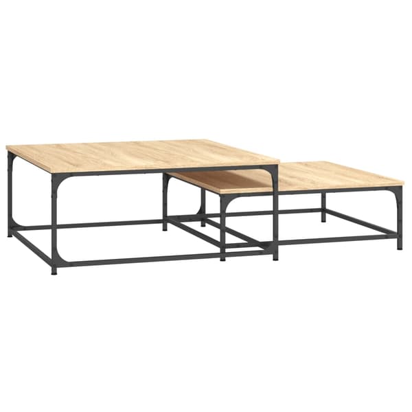 vidaXL Stapelbara bord, set om 2, Sonoma ek
