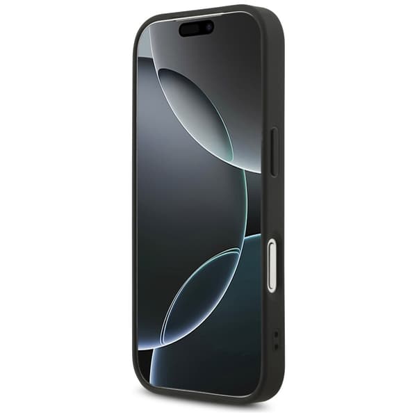 Guess Fixed Glitter Big 4G cover til iPhone 17 Pro, sort