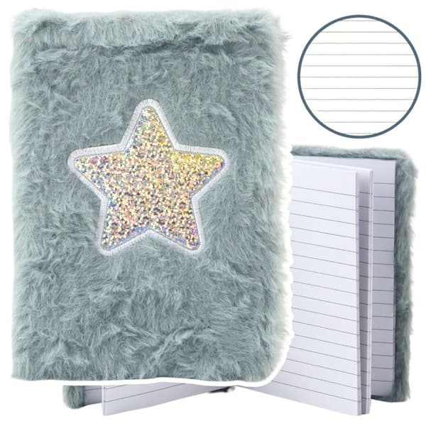 Plys notesbog A6/80K Star line Grå