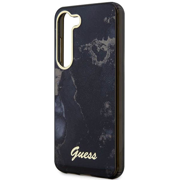 Guess Marble Collection-cover til Samsung Galaxy S23+, sort