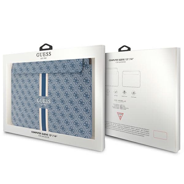 Guess 4G Printed Stripes Laptoptaske/Etui op til 14", Blå