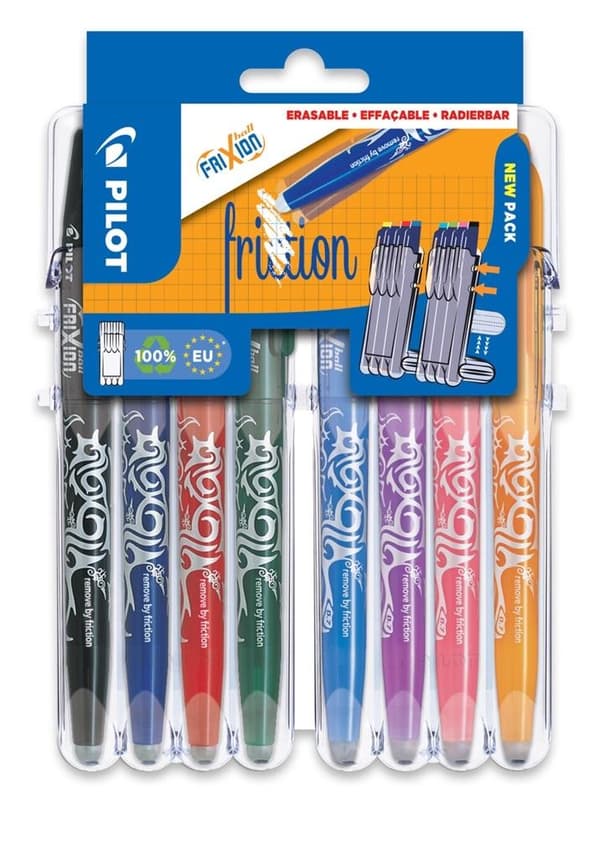 FriXion 0,7 kuglepen 8 farver PILOT
