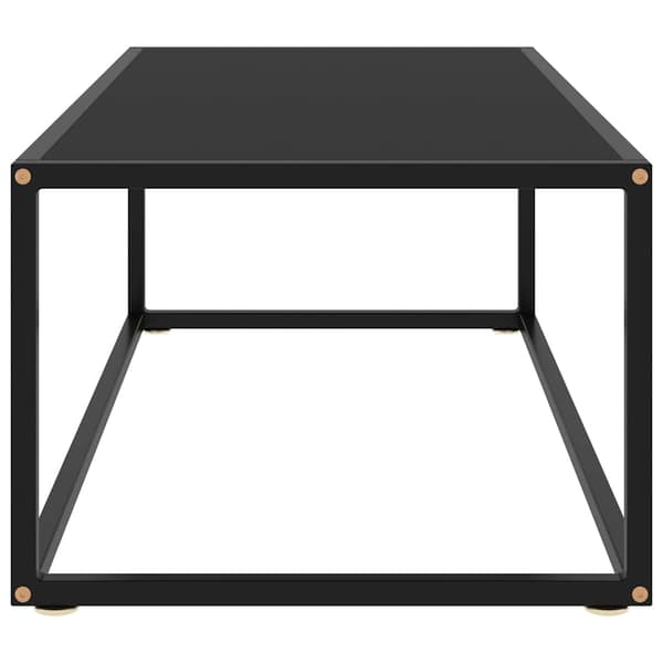 vidaXL sofabord, sort, sort glas, 100x50x35 cm