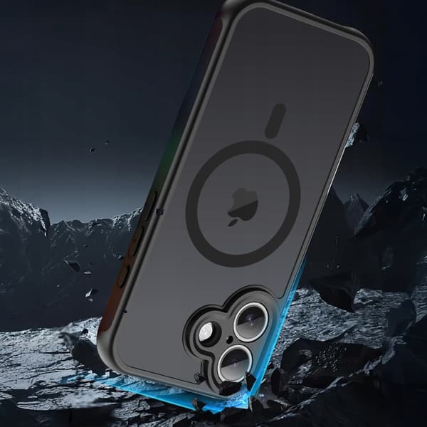 Etui til iPhone 17 + 9H Glass FORSTÆRKET 360° Mat Etui til Magsafe