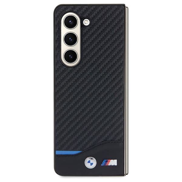 BMW Læderetui i Carbon til Galaxy Z Fold5, Sort
