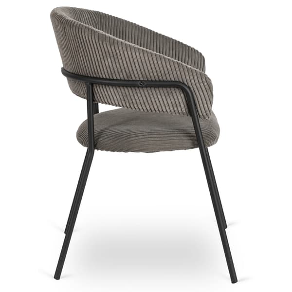 TINKA Klädd Stol Grå Corduroy Modern Loft
