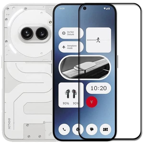 3D-härdat glas för Nothing Phone 2a / 2a Plus, svart ram