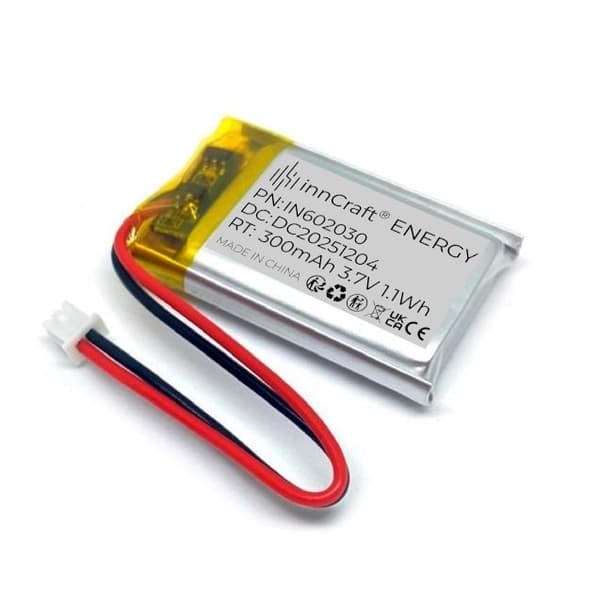 Lithiumpolymerbatteri 300mAh 3,7V IN602030