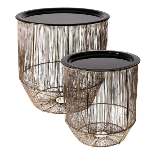 Sæt med kurve med bakke, sort og guld - 2