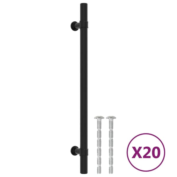 vidaXL skabsgreb 20 stk. sort 192 mm rustfrit stål