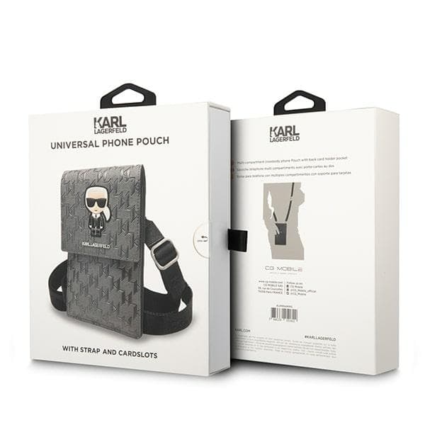 Karl Lagerfeld Ikonik Karl Monogram Patch Handväska, Silver