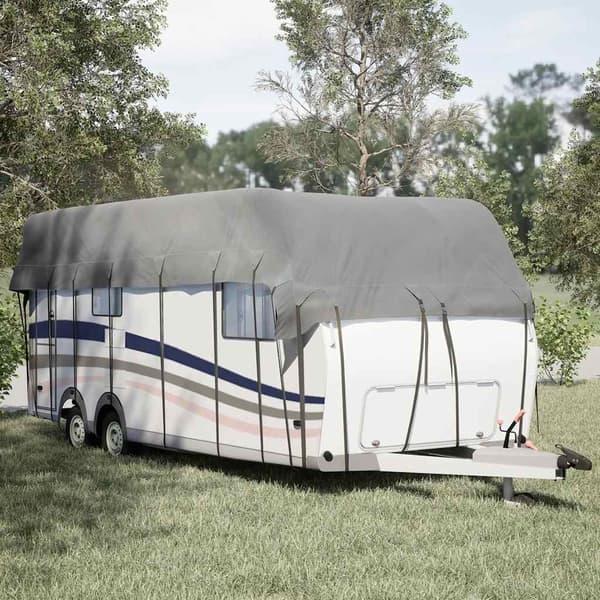 vidaXL tagdækning til campingvogn, grå, 700x300 cm
