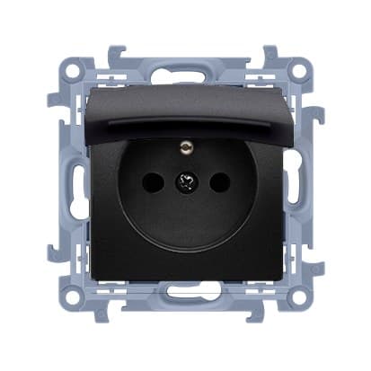 IP44 stikkontakt UDEN pakning, klap i dækslets farve (modul) 16A,