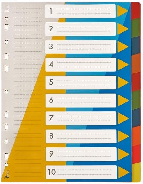 A4 PP numeriska avdelare 1-10 BP630-10