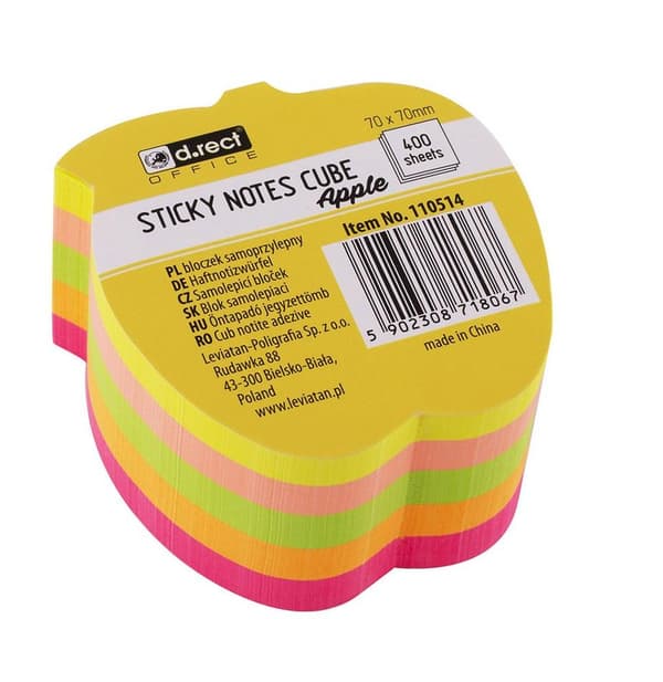 Formet blok 70x70mm Apple D.RECT
