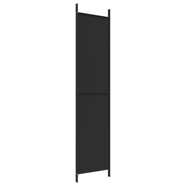 vidaXL 3-panels rumdeler, sort, 150x220 cm, stof