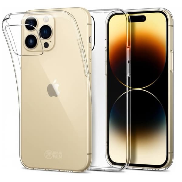 UrbanPalm kotelo iPhone 14 Prolle, silikoni, läpinäkyvä
