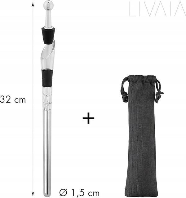 Vinkøler med hældetube og prop, rustfrit stål 32 cm