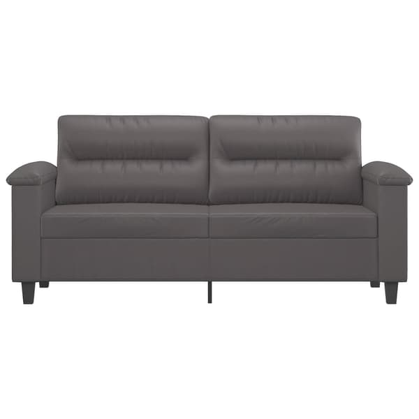 vidaXL 2-personers sofa, grå, 140 cm, kunstlæder