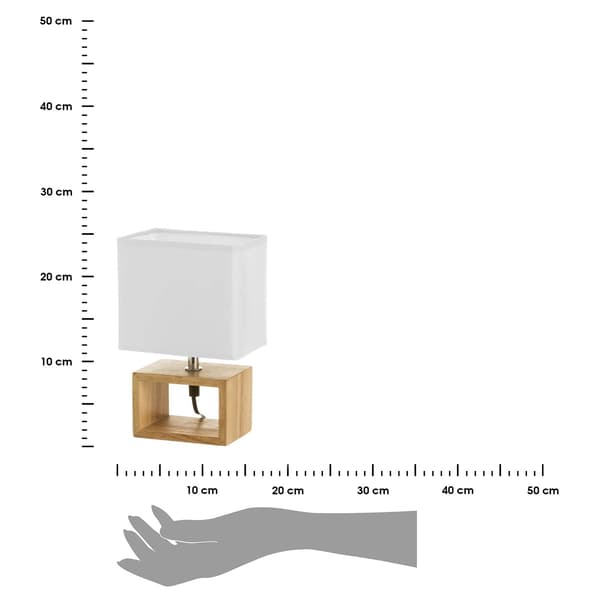 Gulvlampe på træbase 24 cm