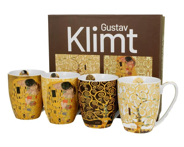 Set med 4 Klimt-muggar 350 ml