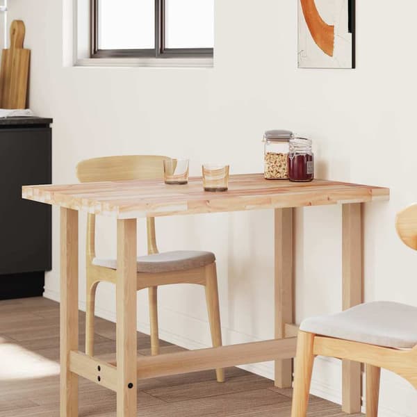 vidaXL rektangulær bordplade 100x80x4 cm massivt akacietræ