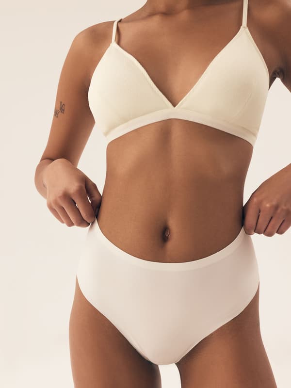 Henderson Hög Midja Mage 2-Pack Trosor | Kräm, Beige M