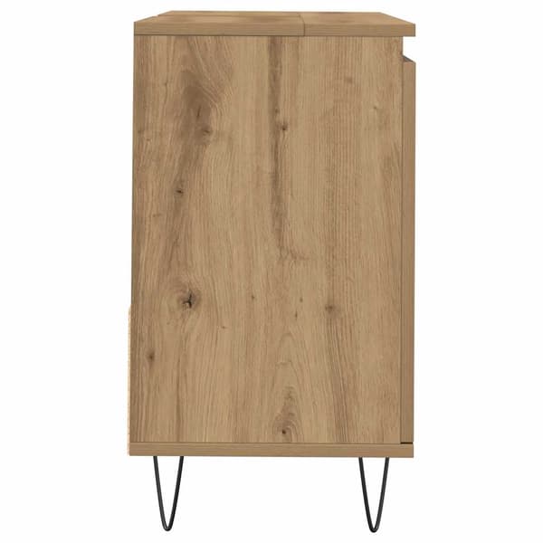 vidaXL Diskbänkskåp hantverksmässig ek 65x33x60 cm
