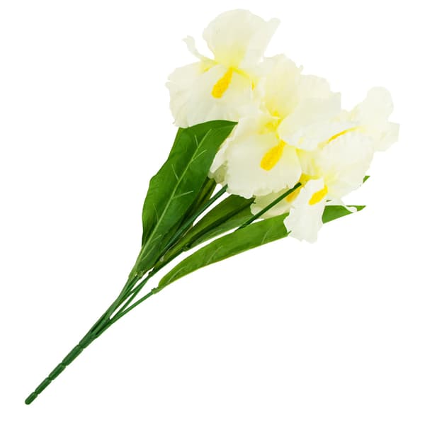 08357-B IRISBUKET KUNSTIG IRISBUKET HVID 7 STK. KUNSTIGE BLOMSTER IRIS