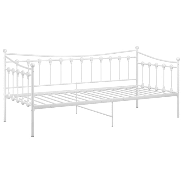 vidaXL Soffram vit metall 90x200 cm