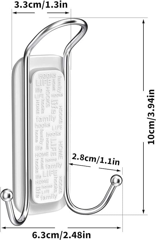 Självhäftande väggkrokar, 4 st