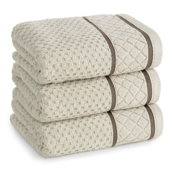 FAVORI håndklæde, bomuld, zero twist, beige, 30x50 cm