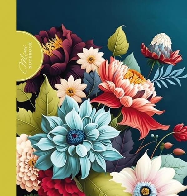 Dekorativ notesbog 100x100/48K ternet Flora lime