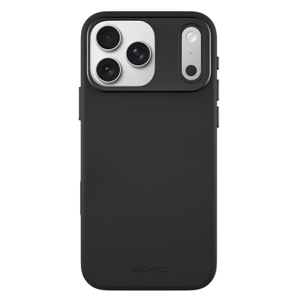 Yaxo Leather Gear Slim -kotelo MagSafe iPhone 17 Prolle, pölynmusta