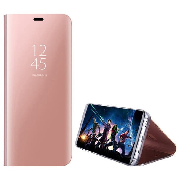 Realme C11 Clear View-etui, rosaguld