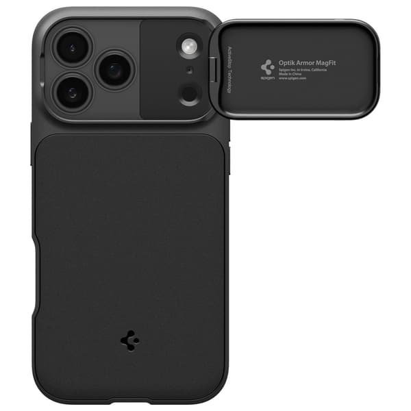 Spigen Optik Armor Mag MagSafe-etui til iPhone 17 Pro, sort
