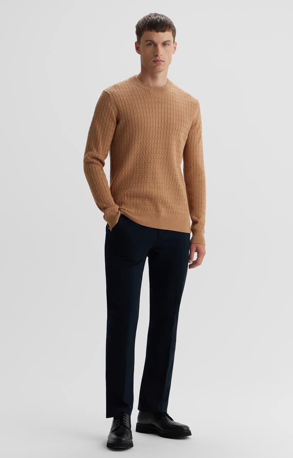 Kabelstrikket sweater XXL